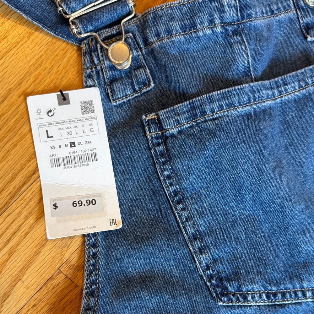 Zara Blue Denim Jumpsuit - Picture 4 of 5